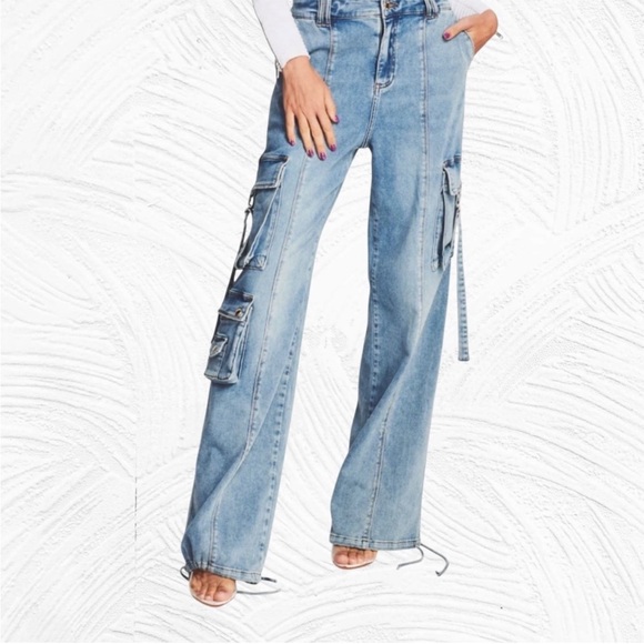 RETROFETE Alejandra Cargo Jeans Denim - Picture 3 of 11